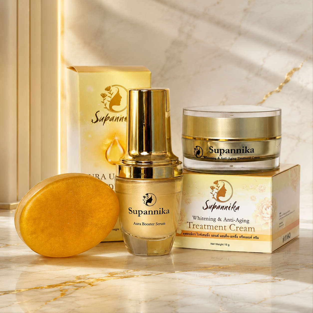 Supannika Aura Gold Set เซ็ตสกินแคร์ครบชุด